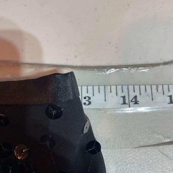 LOFT Women's Sheer Lined Sequin Overlay Straight Pencil Skirt Black Size 2P - Picture 5 of 9